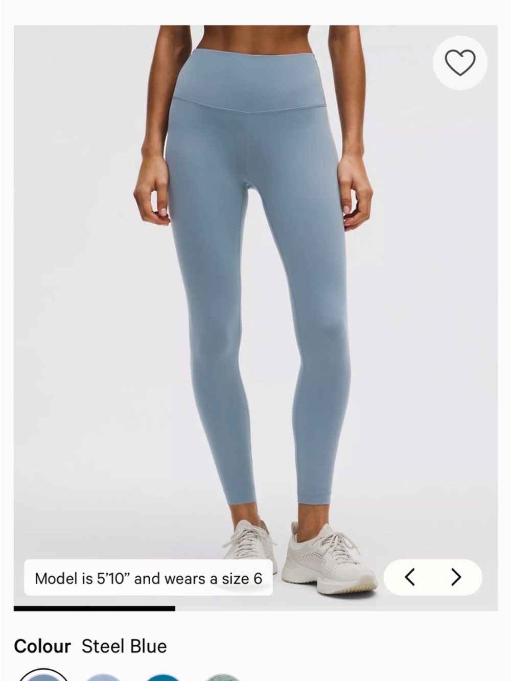 lululemon athletica Steel Blue High-Rise Performance Leggings